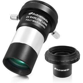 Astromania T-Ring Set for Nikon SLR/DSLR Cameras - Bundle with - 1.25" Latest 2X Barlow Lensc