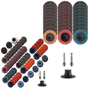 2 Inch Nylon Mix Sanding Disc Set Quick Change Disc Combination, 1/4 Inch Hold Fits Various Grinder Widely Used for Surface Conditioning, Striping, Polishing, Finishing and Rust Paint Removal