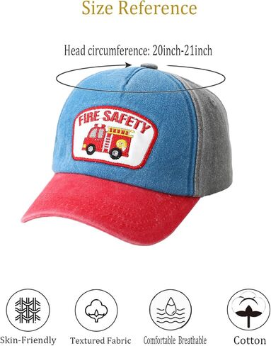 Kids Embroidered Baseball Hats Adjustable Cotton Washed Vintage Cowboy Hat for Boys Girls Age 3-8 in Saudi Arabia