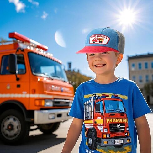 Kids Embroidered Baseball Hats Adjustable Cotton Washed Vintage Cowboy Hat for Boys Girls Age 3-8 in Saudi Arabia