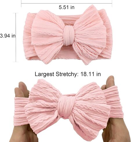 Baby Nylon Beachbelds Hair Hair Bow Proy Hairbands Association for Baby Girls Newborn Infant Kids (Blue) in Kuwait