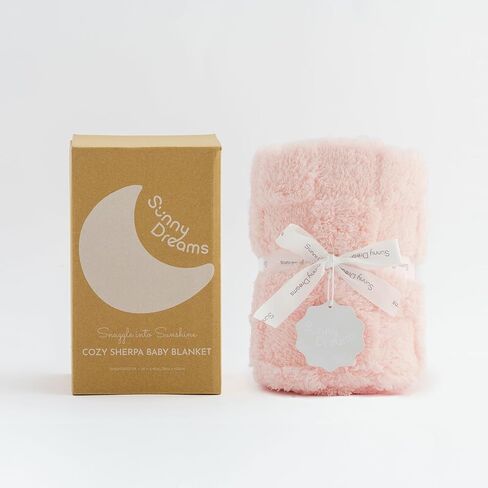 EVERGRACE Soft Plush Baby Blanket for Boys Girls with Print Animal Pattern, Fleece Fuzzy Toddler Nursery Blanket Lightweight Warm Cozy Throw Blanket for Baby Crib, Bed, Bunny, Crystal Pink, 30"x40" in Kuwait