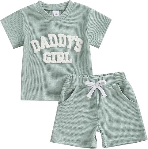 Zaxarra Toddler Girls Girls Summer Close Letter Flowerery Sleeves Short in Kuwait