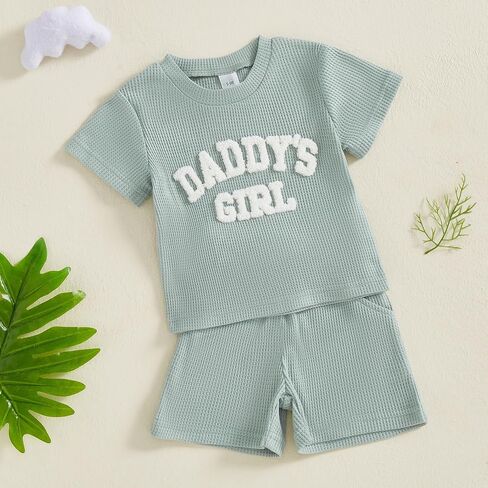 Zaxarra Toddler Girls Girls Summer Close Letter Flowerery Sleeves Short in Kuwait