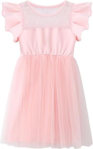 dutebare girl tutu dress bruck sleeve toddler tulle dresses cute princess party sundress in Kuwait