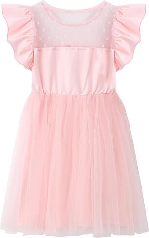 dutebare girl tutu dress bruck sleeve toddler tulle dresses cute princess party sundress in Kuwait