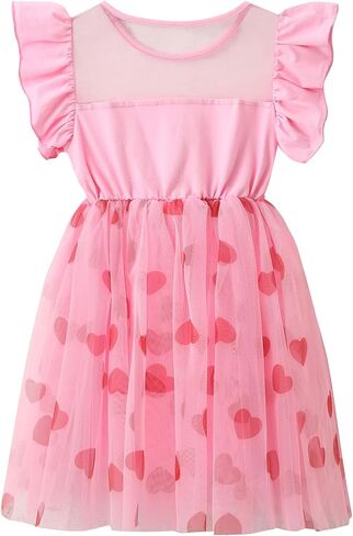 dutebare girl tutu dress bruck sleeve toddler tulle dresses cute princess party sundress in Kuwait