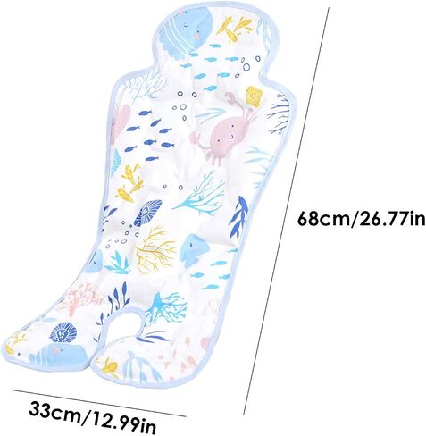 Gel Car Seat Cooler Pad, Summer Soft Breathable Cooling Pad Ice Cushion for Babies, Washable Summer Cooler Mat for Stoller, High Chair, Safety Seat in Saudi Arabia