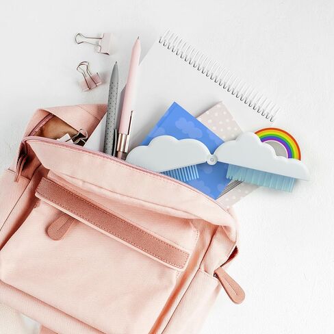 Genuine Fred HEAD IN THE CLOUDS Folding Brush and Comb, Fun Cloud and Rainbow Design, Hair Care Tool and Detangling Comb, Great for Travel and Diaper Bags, Fun Gift and Stocking Stuffer in Kuwait