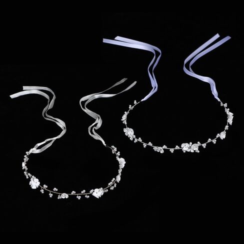 2 Pcs Flower Girl Headpiece, Flower Crown for Girls Hair Accessory Headband Headpiece Headband Piece for Wedding Crowns for Weddings for Party, Photography in Saudi Arabia