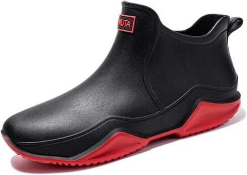 Rojeam Womens Mens Rain Boots Waterproof Rubber Chelsea Shoes Outdoor Walking Water Shoes Ankle Boots in Kuwait