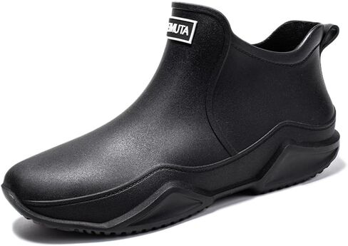 Rojeam Womens Mens Rain Boots Waterproof Rubber Chelsea Shoes Outdoor Walking Water Shoes Ankle Boots in Kuwait