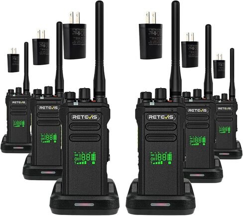 Retevis NR30S Radios Walkie Talkies, High Power GMRS 2 Way Radio Long Range, IP67 Waterproof Two Way Radios, Noise Canceling, Group Call, for Construction(6 Pack) in Kuwait