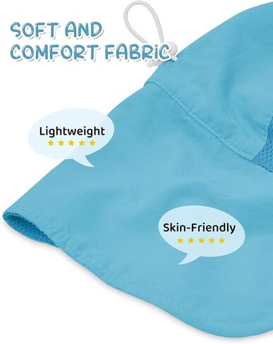 Durio Infant Sun Hat with Neck Flap UPF 50+ Sun Protection Baby Summer Hat Breathable Lining Toddler Beach Hat for Boys Girls in Saudi Arabia