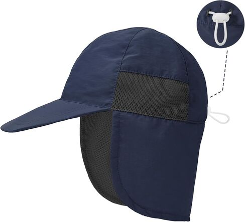 Durio Infant Sun Hat مع رفرف الرقبة UPF 50+ حماية من أشعة الشمس قبعة الصيف القبعة تنفس بطانة صغار شاطئ الصغار للفتيان الفتيات in Kuwait