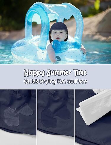 Durio Infant Sun Hat مع رفرف الرقبة UPF 50+ حماية من أشعة الشمس قبعة الصيف القبعة تنفس بطانة صغار شاطئ الصغار للفتيان الفتيات in Kuwait