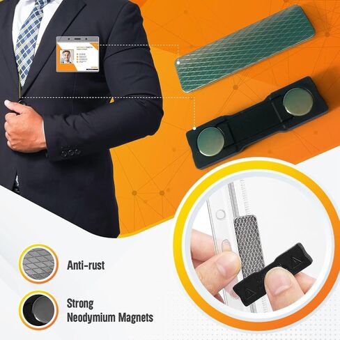 SIMPLE TRÉ-Magnetic Name Badge Holders,50 Pack of 3.5x2.25,Horizontal,Magnetic Name Tags,Name Badge Holders,Name Tag Holders,Name Badges,Name Tags,Strong Magnets,ID Holder,for Office, Conferences in Saudi Arabia