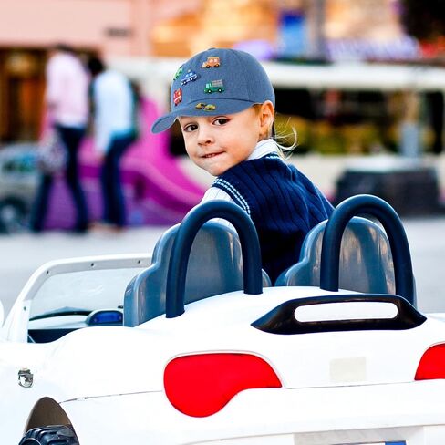Kids Cartoon Baseball Caps with Excavator Cars Pin Pattern Baseball Hat Adjustable for Boys Girls Age 3-8 in Kuwait
