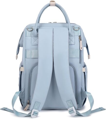 Diaper Bag Backpack, Large Capacity, Water-Resistant, Backpack and Messenger Bag Set Can be Combined Disassembled (Blue) in Saudi Arabia