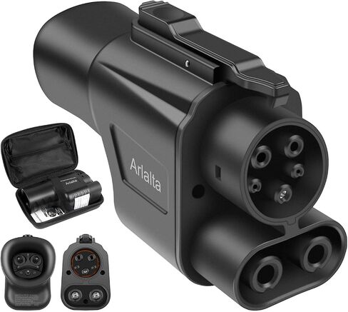 J1772 to Tesla Adapter, 80 Amp 250V Max Fit All SAE J1772 Chargers for Tesla Model S, 3, X, Y, Cybertruck, Passed CE/ROHS/FCC, SAE J1772 EV Adapter for Tesla Fast and Safe Charging for Tesla Owners in Saudi Arabia