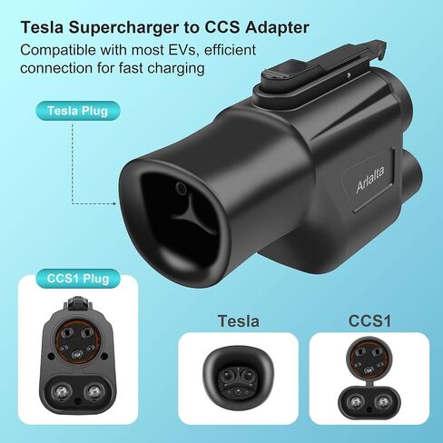 J1772 to Tesla Adapter, 80 Amp 250V Max Fit All SAE J1772 Chargers for Tesla Model S, 3, X, Y, Cybertruck, Passed CE/ROHS/FCC, SAE J1772 EV Adapter for Tesla Fast and Safe Charging for Tesla Owners in Saudi Arabia