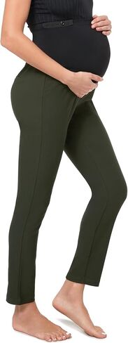Yvette Maternity Pants Over The Belly for Work High Waisted Stretch Comfy Pregnancy Casual Pants in Saudi Arabia