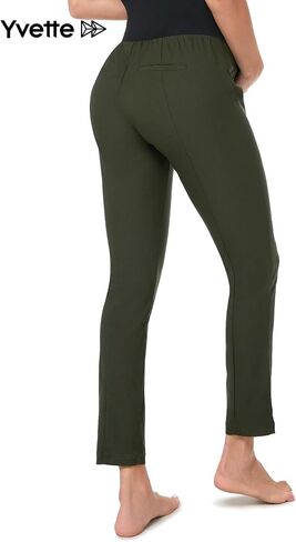Yvette Maternity Pants Over The Belly for Work High Waisted Stretch Comfy Pregnancy Casual Pants in Saudi Arabia