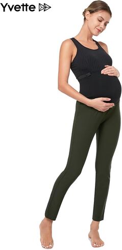 Yvette Maternity Pants Over The Belly for Work High Waisted Stretch Comfy Pregnancy Casual Pants in Saudi Arabia