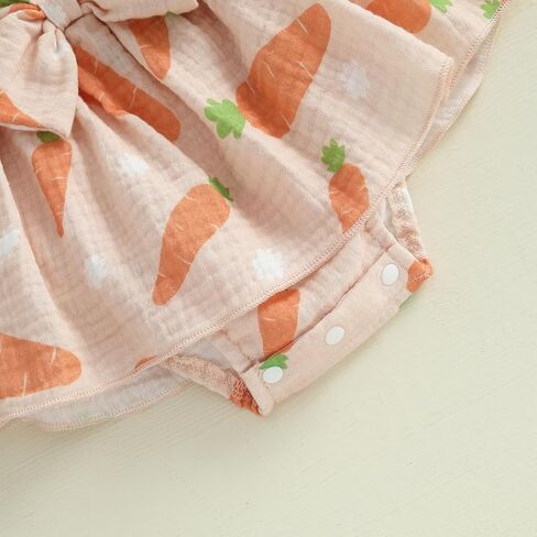 طفل طفلة أرنب أرنب طباعة عيد الفصح فستان رومبير فستان قصير من القوس رومبير مع عقال in Kuwait