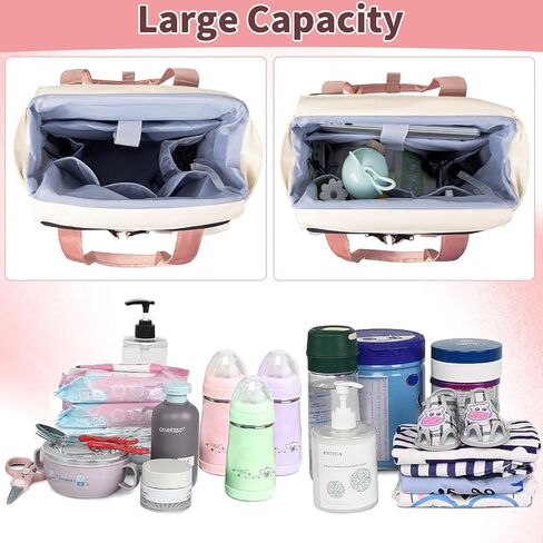 Diaper Bag Backpack, Large Baby Diaper Bag with Changing Pad and Insulated Baby Bottle Bag, Water-resistant Baby Boy Girl Dipper Tote Bag for Mom Dad,Multipurpose Travel Backpack for Newborn in Saudi Arabia