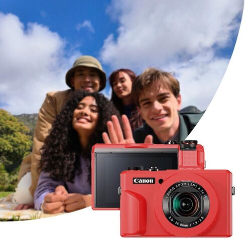 Case for Canon PowerShot G7x Mark II Camera Covement Lens Cover ، طول بؤري قابل للتعديل ، حالة كاميرا ناعمة من السيليكون ، وحامي شاشة G7X Mark II 2PC -(وردي) in Kuwait