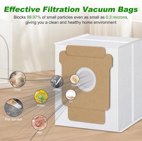 Q0520 Dust Bags Compatible with iRobot Roomba Vacuum 2 Essential Robot with AutoEmpty Dock Q052 Vacuum Cleaner, iRobot Roomba Vacuum Bags Replacement Parts Disposal Bag Accessories Kit (8 Pack) in Kuwait