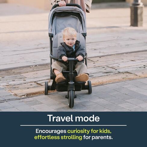 Smartrike Traveler Travel Stroller for Toddlers - Lightweight, Foldable & Compact Stroller with Near-Flat Recline, Forest Green in Saudi Arabia