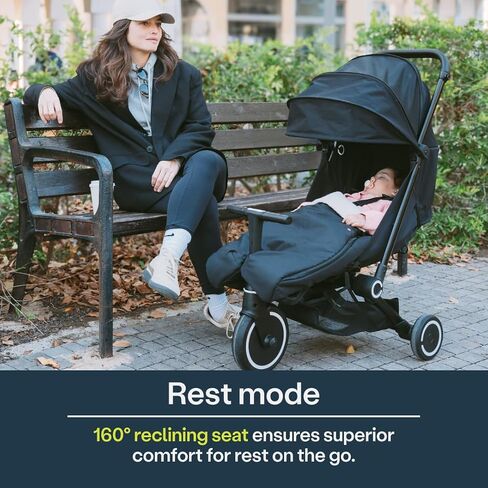 Smartrike Traveler Travel Stroller for Toddlers - Lightweight, Foldable & Compact Stroller with Near-Flat Recline, Forest Green in Saudi Arabia