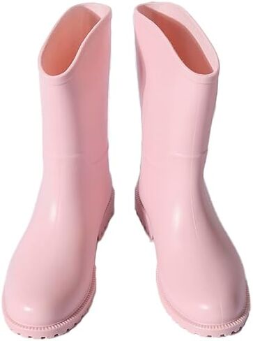 Harssidanzar Womens Mid العجل أحذية المطر مقاومة للماء PVC Rubber Rain Boot لعمل البستنة في الهواء الطلق المشي HL218US in Saudi Arabia