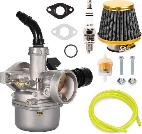 طقم المكربن ​​PZ19 - مصمم خصيصًا لـ TaoTao Baja Kazuma Loncin Sunl Peace Sports Kayo Fox SSR 6 Kandi 50 70 90 110 125cc 4 عجلات ATV Quad Pit Dirt Bike Go Kart Cart Moped Parts (أسود) in Saudi Arabia