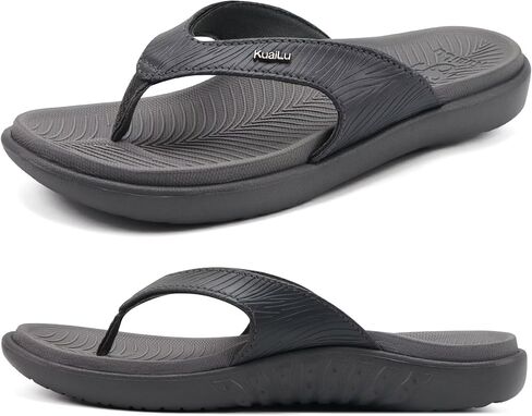 KuaiLu Flip Flops For Women Ladies Orthotic Yoga Mat Cushion Sandals Dressy Womans Lightweight Summer Slip On Beach Thong Sandles with Comfortable Arch Support (US Size 5-12) in Saudi Arabia