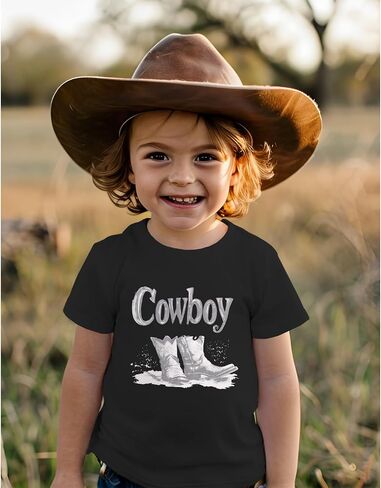 KEKEMI Toddler Baby Boys Cowboy Shirts Western Retro Graphic T Shirt Rodeo Party Outfit Summer Tees Short Sleeve Tops Clothes in Saudi Arabia