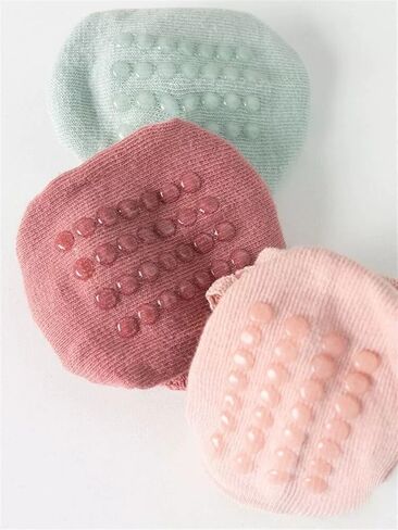 Baby Girl Toddlers Socks with Non-slip Grip Cute Frilly Ruffle Ankle Soft Cotton Newborn Baby Socks for Infant Kids in Saudi Arabia