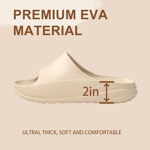 Mens/Womens Sandals Recovery Non-slip Slides with Arch Support Comfy Soft Cloud Pillow Feeling Slippers in Saudi Arabia