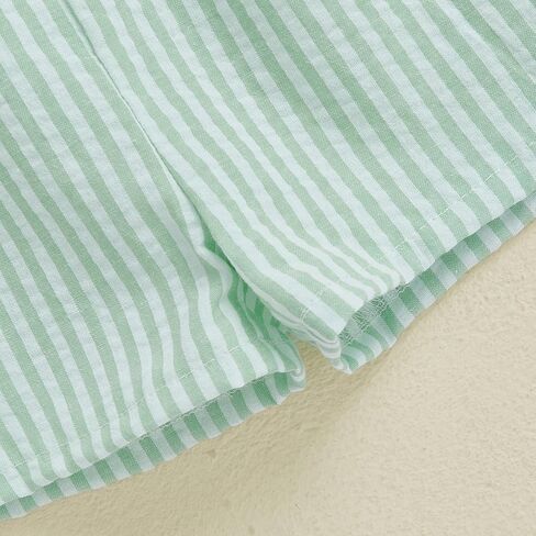Toddler Baby Boy Summer Outfits Short Sleeve Embroidered T Shirt Tees + Striped/Plaid Shorts Infant Clothes Set in Saudi Arabia