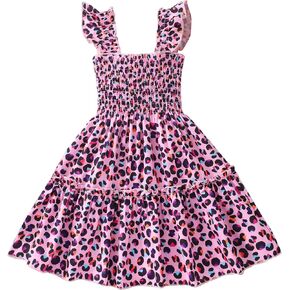 Little Girls Dress for Toddler Fairy Dresses Baby Kids Rainbow Princess Dress Kids Beach Sleeveless Sundress 2-7 Years