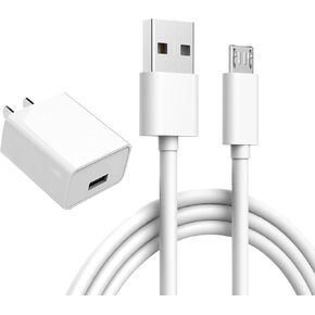 Power Cord for Ring Indoor Cam 1st Gen/2nd Generation, VAVA Camera, Eufy/Owlet Baby Monitor, Charger and Micro USB Charging Cable 6.6 feet