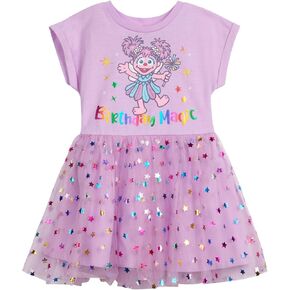 Sesame Street Birthday Mesh Dress Infant to Little Kid Sizes (12 Months - 5)