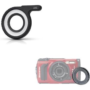 JJC LED Light Guide with Conversion Lens Adapter for Olympus Tough TG7 TG6 TG5 TG4 TG3 TG2 TG1