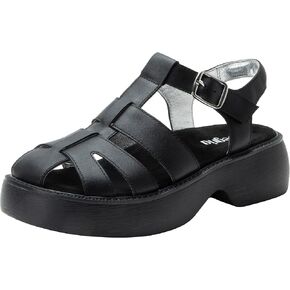 Alegria Women Ingrid Leather Platform Fisherman Sandal