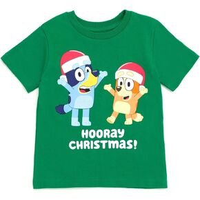 Bluey July 4th Halloween Christmas Birthday School Heart T-Shirt Infant to Big Kid Sizes (12 Months - 10-12)