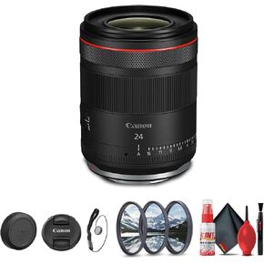 Canon RF 24mm f/1.4 L VCM Wide-Angle Lens RF (6907C002) + Lens Filter Kit + Cleaning Kit + Lens Cap (Renewed)