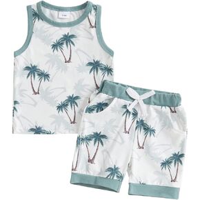 Dinosaur Baby Boy Summer Clothes Sleeveless Shirts Tops Dinosaur Shorts Sets 6 12 18 Month 2T 3T Summer Clothes