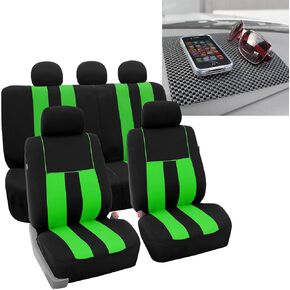 FH Group Car Seat Cover Striking Striped Front Car Seat Covers Airbag Compatible, Purple Car Seat Covers with Gift Universal Fit Interior Accessories Seat Protector for Cars Trucks and SUVs